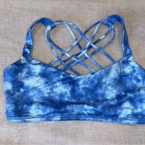 lululemon athletica Blue Tie-Dye Sports Bra